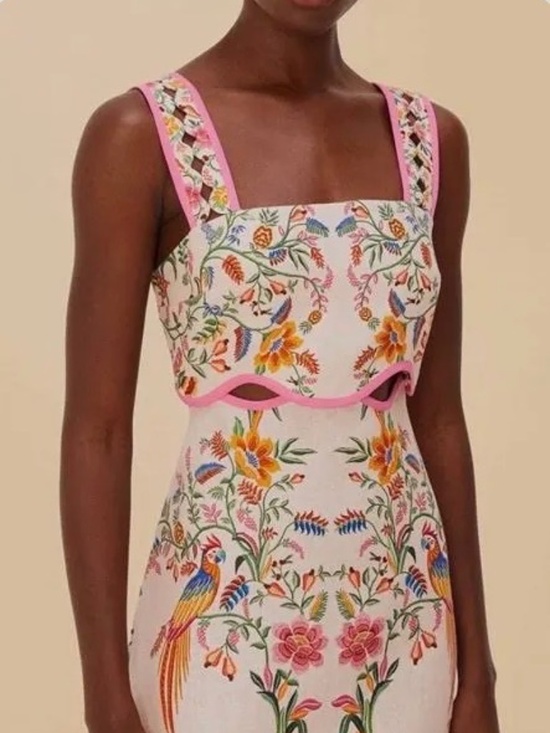 FARM Rio Dresses & Skirts - Pink Delicate Forest Mini Dress